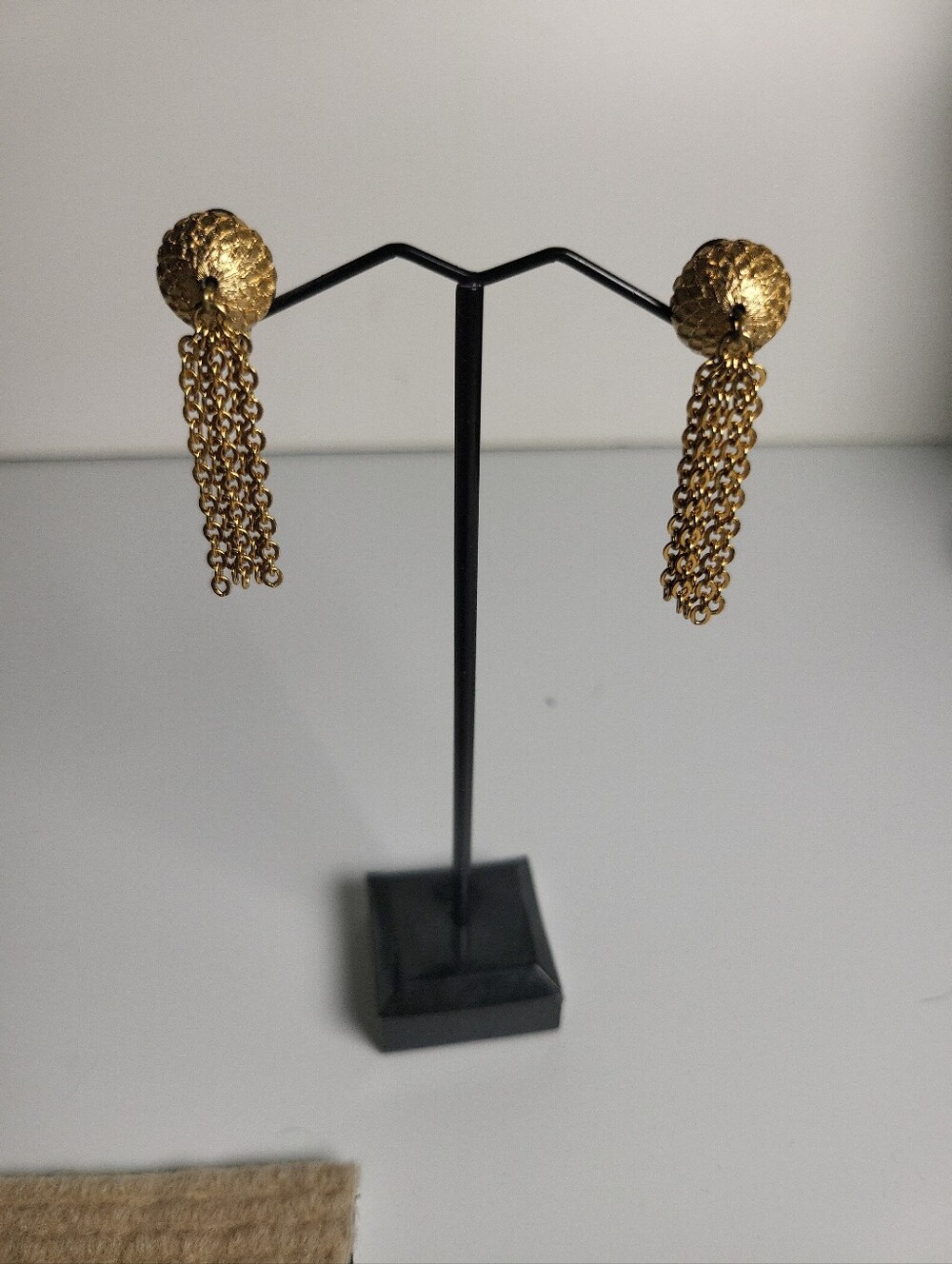 MONET Gold Tone Tassel Clip On Earrings